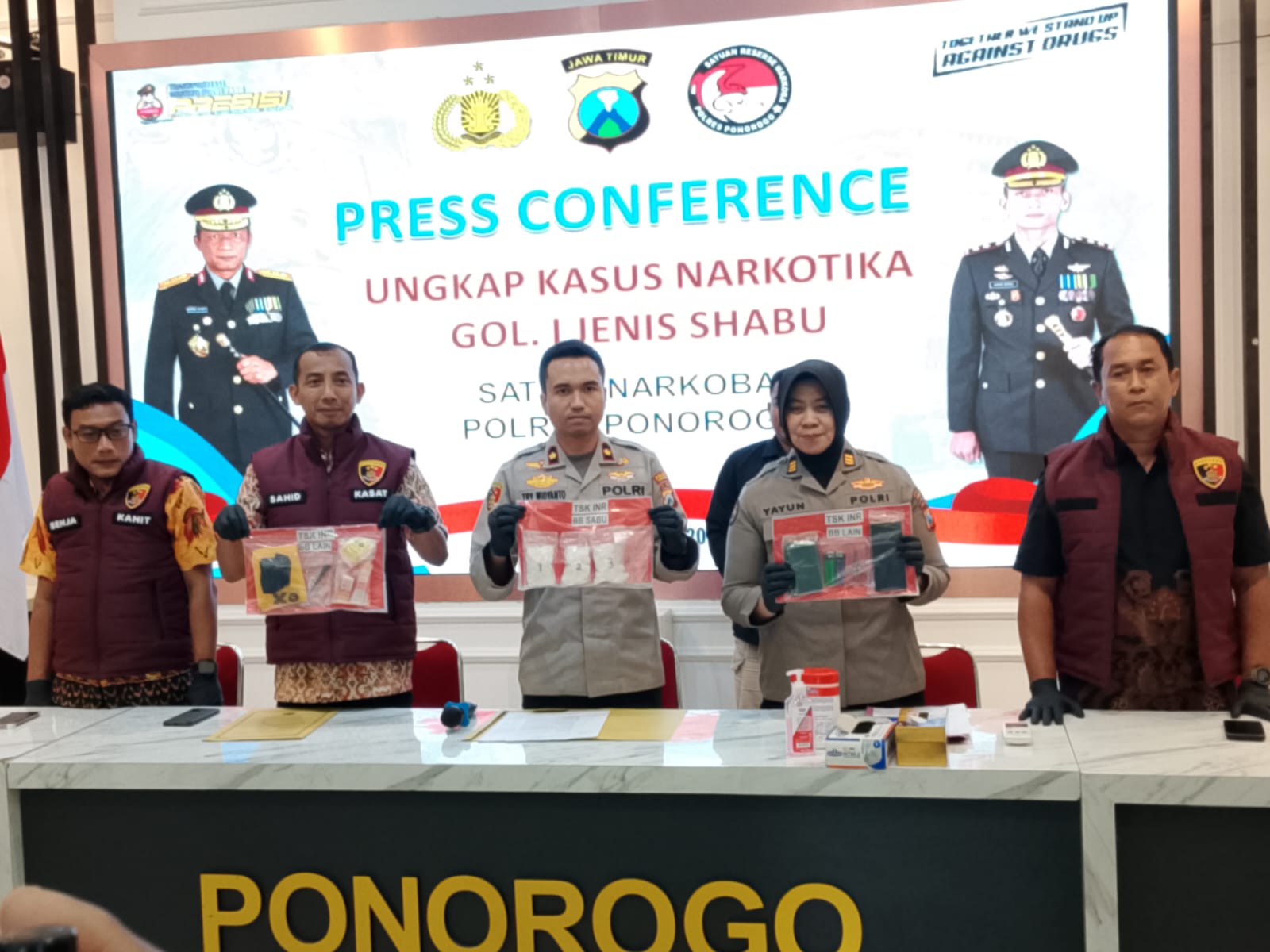 Polres Ponorogo Gagalkan Peredaran 300 Gram Sabu, Potensi Uang Haram Rp390 Juta Berhasil Diamankan